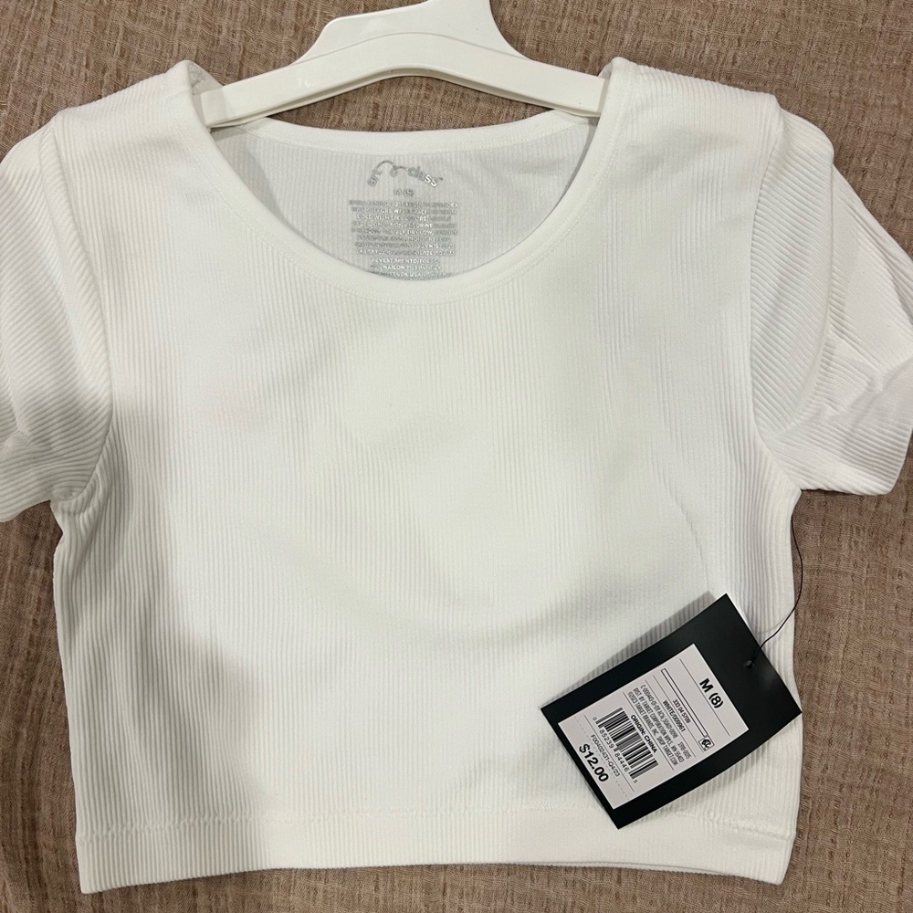 art class White Ribbed Kids Top